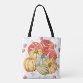 Fun Colorful Fall Saison Pumpkin Äpfel Tasche (Rückseite)