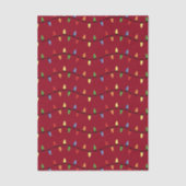 Fun Colorful Festive Holiday Tree Lights Pattern Seidenpapier (Vorderseite)