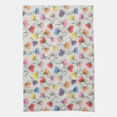 Fun Colorful Floral Design on Cotton Geschirrtuch (Vertikal)