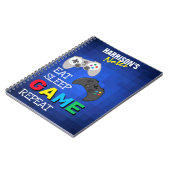 Fun Colorful Gamer Video Game Personalized Notizblock (Linke Seite)