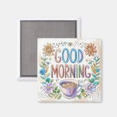 Fun Colorful Good Morning Kühlschrank Magnet (Vorderseite/Rückseite)