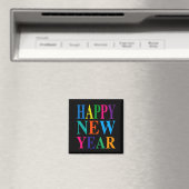 Fun Colorful Happy New Year T Shirt Magnet (In Situ (Geschirrspüler))
