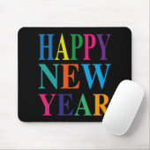 Fun Colorful Happy New Year T Shirt Mousepad (Mit Mouse)