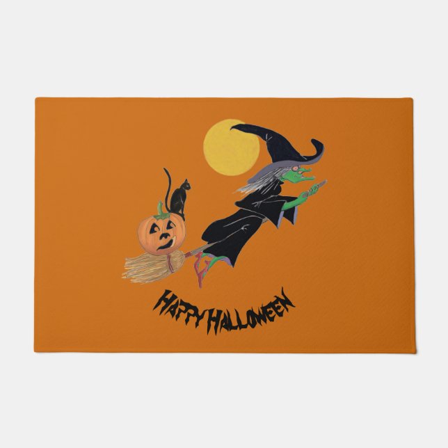 Fun Colorful HexenHalloween Fußmatte (Vorderseite)