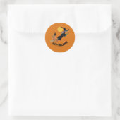 Fun Colorful HexenHalloween Runder Aufkleber (Tasche)