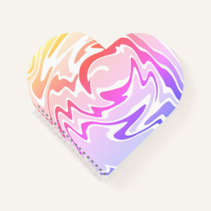 Fun Colorful Liquid Swirl Notizblock