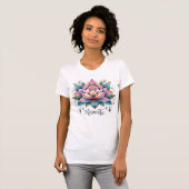 Fun Colorful Namaste Lotus Blume T-Shirt (Vorne ganz)