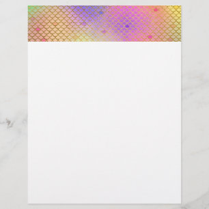 Fun Colorful Ombre Pastel Mermaid Muster