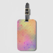 Fun Colorful Ombre Pastel Mermaid Muster Gepäckanhänger (Vorderseite Vertikal)