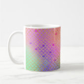 Fun Colorful Ombre Pastel Mermaid Muster Kaffeetasse (Links)