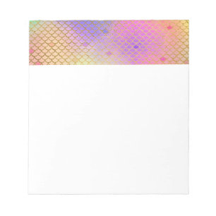 Fun Colorful Ombre Pastel Mermaid Muster Notizblock