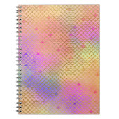 Fun Colorful Ombre Pastel Mermaid Muster Notizblock (Vorderseite)