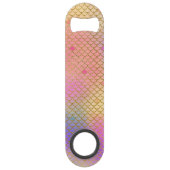 Fun Colorful Ombre Pastel Mermaid Muster Speed Flaschenöffner (Rückseite)