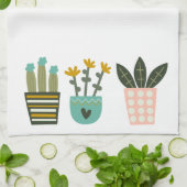 Fun Colorful Pflanze Cactus Geschirrtuch (Gefaltet)