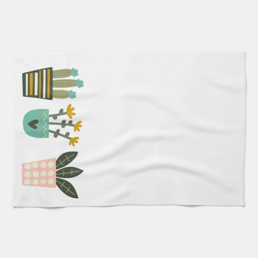 Fun Colorful Pflanze Cactus Geschirrtuch (Horizontal)
