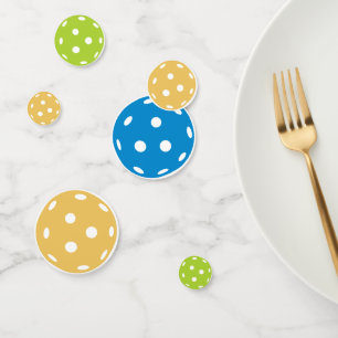 Fun Colorful Pickleball Geburtstagsparty Konfetti