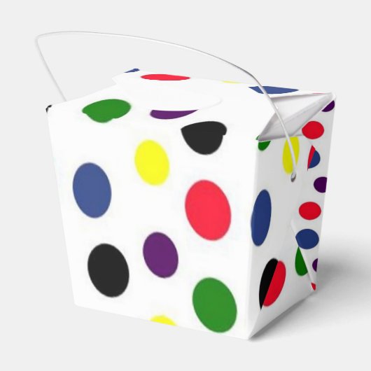 Fun Colorful Polka Dot Geschenkschachtel (Rückseite)