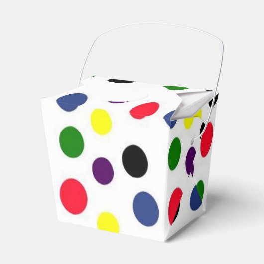 Fun Colorful Polka Dot Geschenkschachtel (Vorderseite)