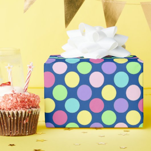 Fun Colorful Polka Dots Geschenkpapier (Geburtstagsparty)
