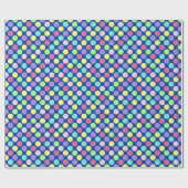 Fun Colorful Polka Dots Geschenkpapier (Flach)