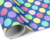 Fun Colorful Polka Dots Geschenkpapier (Rolleneckpunkt)