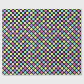 Fun Colorful Polka Dots Geschenkpapier (Flach)