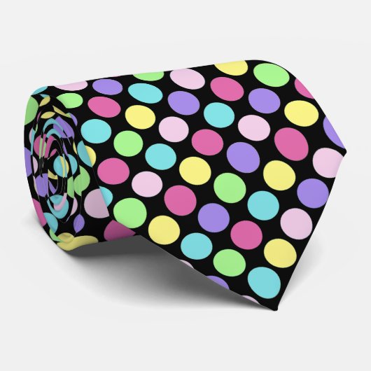 Fun Colorful Polka Dots Krawatte (Gerollt)