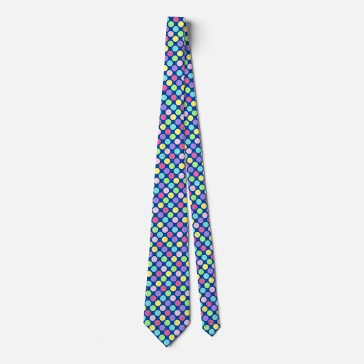 Fun Colorful Polka Dots Krawatte (Vorderseite)