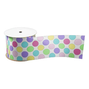 Fun Colorful Polka Dots Satinband