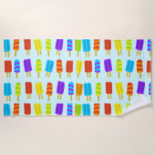 Fun Colorful Popsicles Sommer-Leckerei Strandtuch (Vorderseite)