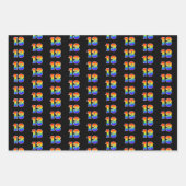 Fun, Colorful, Rainbow Spectrum Pattern 13 Event # Geschenkpapier Set (Vorderseite)