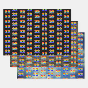 Fun, Colorful, Rainbow Spectrum Pattern 22 Event # Geschenkpapier Set