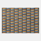 Fun, Colorful, Rainbow Spectrum Pattern 27 Event # Geschenkpapier Set (Vorderseite 2)