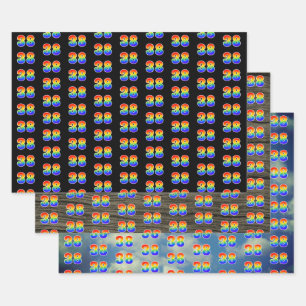 Fun, Colorful, Rainbow Spectrum Pattern 38 Event # Geschenkpapier Set