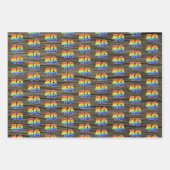 Fun, Colorful, Rainbow Spectrum Pattern 40 Event # Geschenkpapier Set (Vorderseite 2)