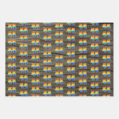 Fun, Colorful, Rainbow Spectrum Pattern 44 Event # Geschenkpapier Set (Vorderseite 2)