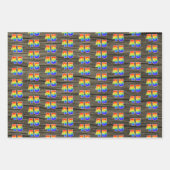 Fun, Colorful, Rainbow Spectrum Pattern 45 Event # Geschenkpapier Set (Vorderseite 2)