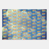 Fun, Colorful, Rainbow Spectrum Pattern 47 Event # Geschenkpapier Set (Vorderseite 3)