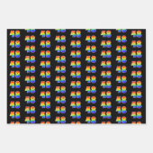 Fun, Colorful, Rainbow Spectrum Pattern 48 Event # Geschenkpapier Set (Vorderseite)