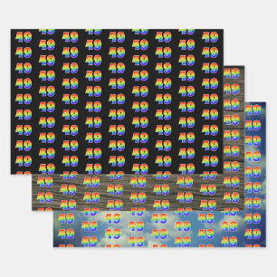 Fun, Colorful, Rainbow Spectrum Pattern 49 Event # Geschenkpapier Set