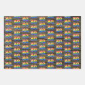 Fun, Colorful, Rainbow Spectrum Pattern 50 Event # Geschenkpapier Set (Vorderseite 2)