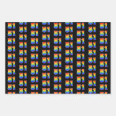 Fun, Colorful, Rainbow Spectrum Pattern 51 Event # Geschenkpapier Set (Vorderseite)