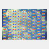 Fun, Colorful, Rainbow Spectrum Pattern 57 Event # Geschenkpapier Set (Vorderseite 3)