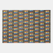Fun, Colorful, Rainbow Spectrum Pattern 57 Event # Geschenkpapier Set (Vorderseite 2)