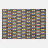 Fun, Colorful, Rainbow Spectrum Pattern 58 Event # Geschenkpapier Set (Vorderseite 2)