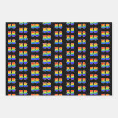 Fun, Colorful, Rainbow Spectrum Pattern 58 Event # Geschenkpapier Set (Vorderseite)