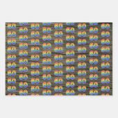 Fun, Colorful, Rainbow Spectrum Pattern 60 Event # Geschenkpapier Set (Vorderseite 2)