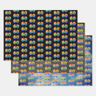 Fun, Colorful, Rainbow Spectrum Pattern 60 Event # Geschenkpapier Set