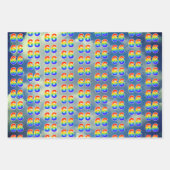 Fun, Colorful, Rainbow Spectrum Pattern 66 Event # Geschenkpapier Set (Vorderseite 3)