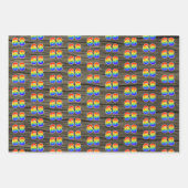 Fun, Colorful, Rainbow Spectrum Pattern 68 Event # Geschenkpapier Set (Vorderseite 2)